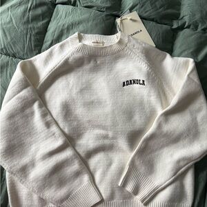 ADANOLA White oversized Crewneck Sweater - medium